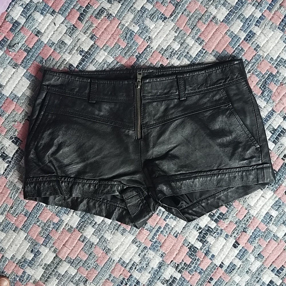 LF Real Leather shorts NWOT